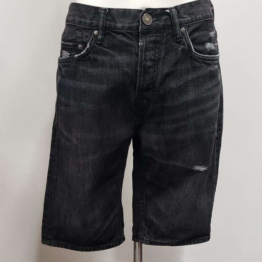 ALLSAINTS Hancox Switch Shorts Men's Waist 30 10.5" Inseam Charcoal Black